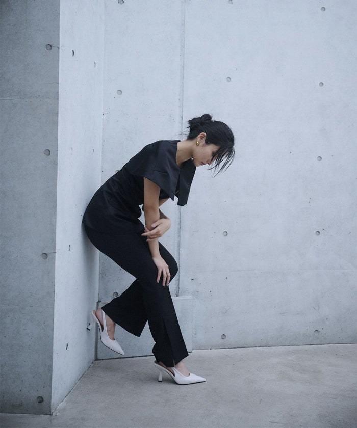 裾 スリット スラックス パンツ KINO THE KEI