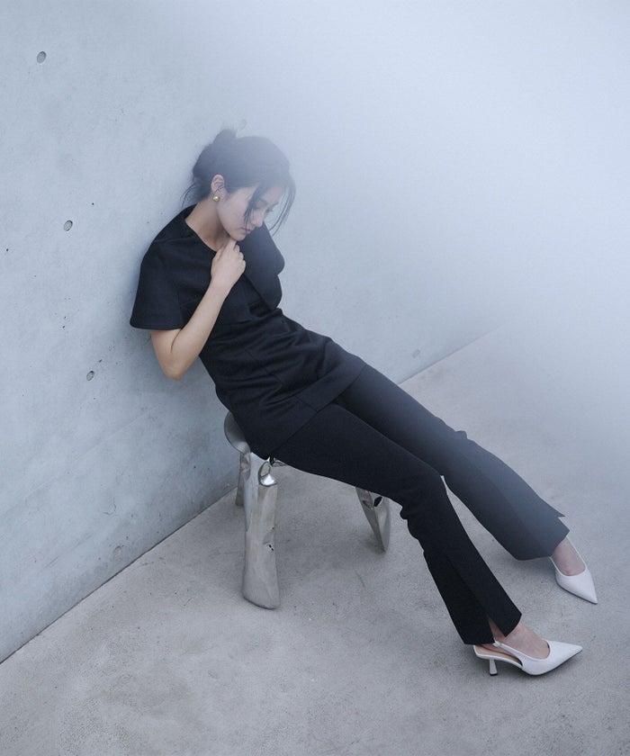 裾 スリット スラックス パンツ KINO THE KEI