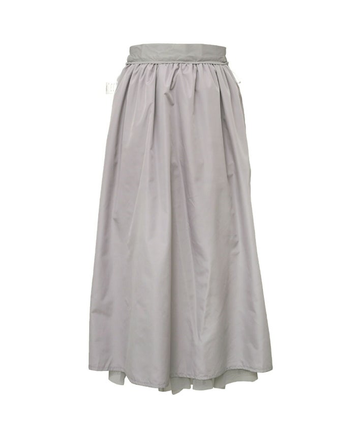 レディース/セレクト/ボトムス/スカート/チュール/リボン/アシメ/ランダム/シアー/透け感/ウエストゴム/春/夏/秋/冬/フェミニン/上品/エレガント/かわいい/アイボリ－/グレー