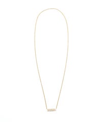 パール レクタングル ネックレス Pearl Rectangle Necklace 真鍮 鉄 プラパール ロング 映え パール レクタングル ネックレス Pearl Rectangle Necklace （Liala）