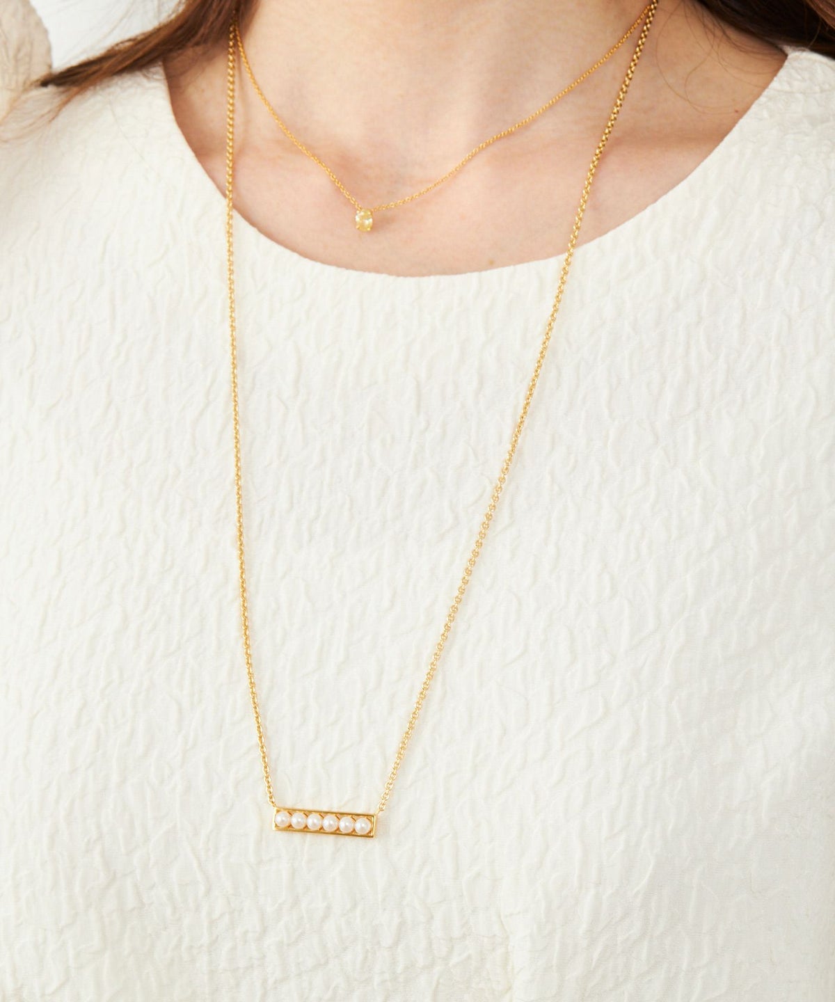 パール レクタングル ネックレス Pearl Rectangle Necklace