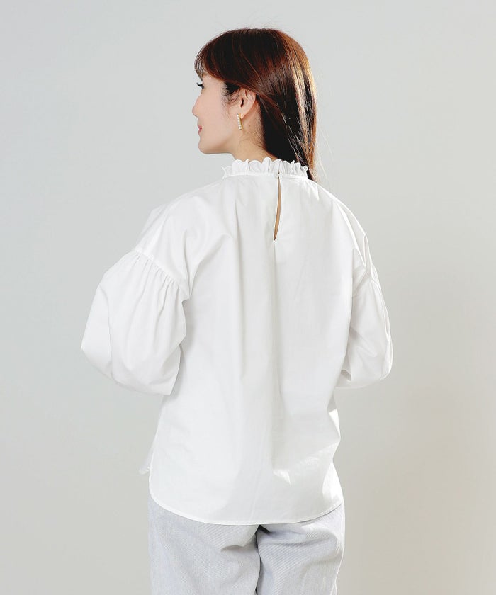 手洗い可インナーサイドスリットレイヤードスタイルフェミニン背涙開き上品きれいめジョイントスペース