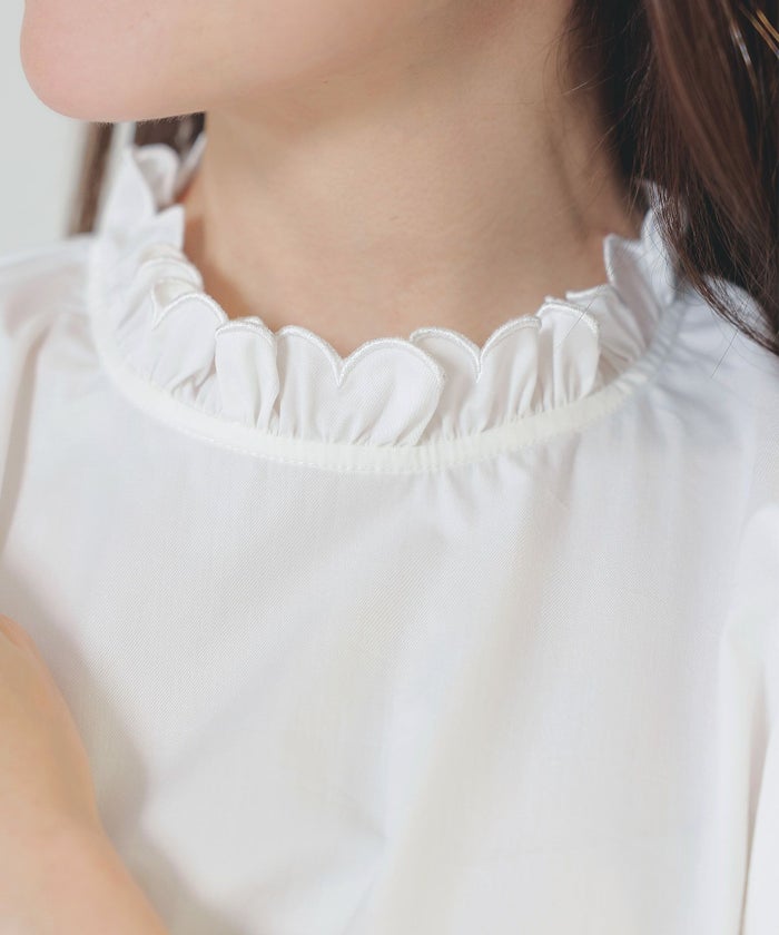 手洗い可インナーサイドスリットレイヤードスタイルフェミニン背涙開き上品きれいめジョイントスペース