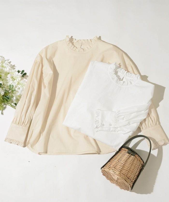 手洗い可インナーサイドスリットレイヤードスタイルフェミニン背涙開き上品きれいめジョイントスペース