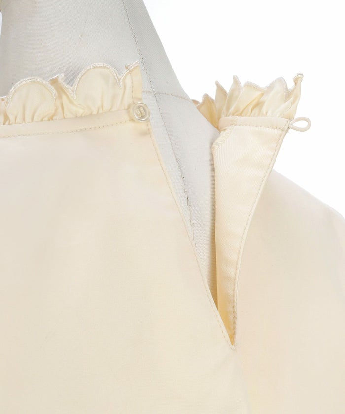 手洗い可インナーサイドスリットレイヤードスタイルフェミニン背涙開き上品きれいめジョイントスペース