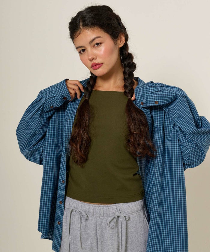 カットソー/ボートネック/長袖/シンプル