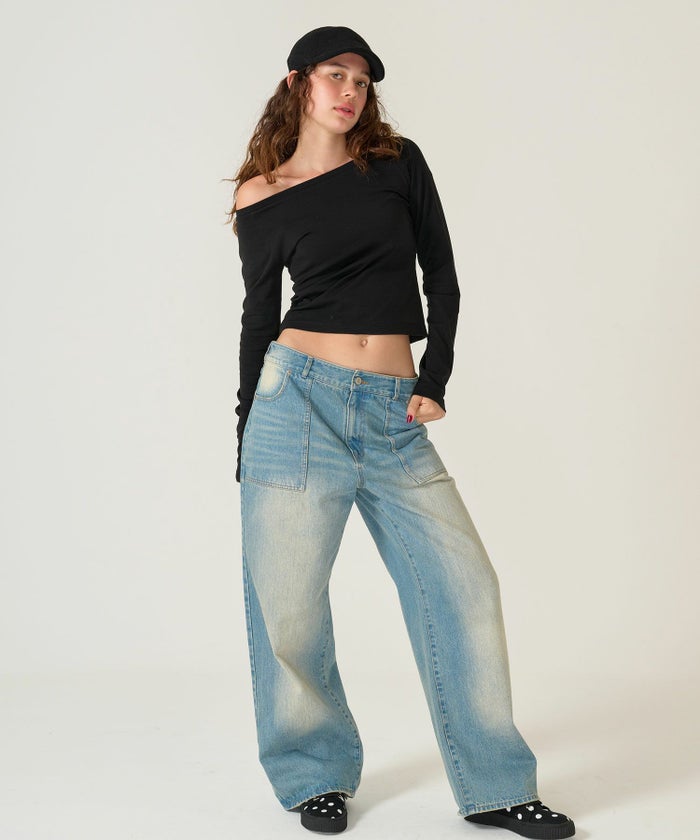 カットソー/ボートネック/長袖/シンプル