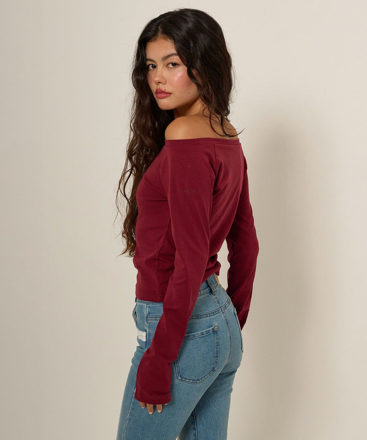 カットソー/ボートネック/長袖/シンプル