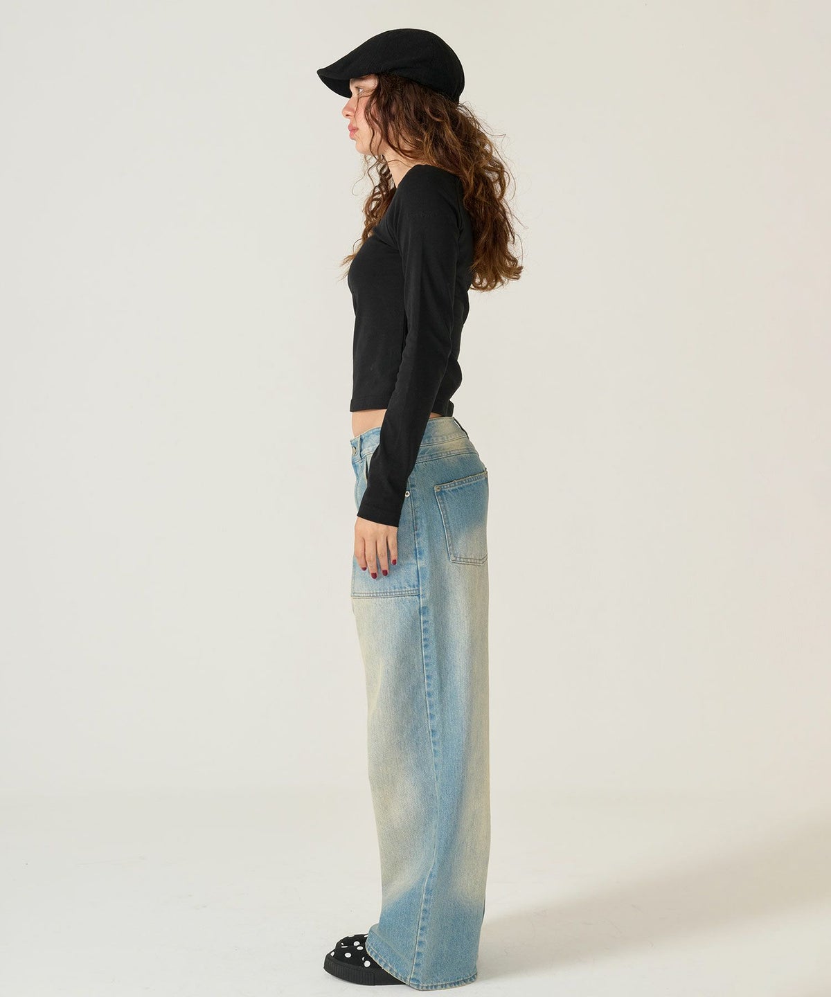 カットソー/ボートネック/長袖/シンプル