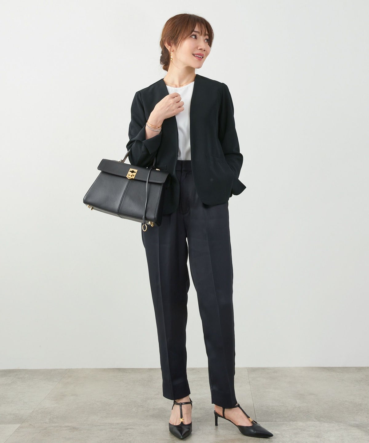 手洗い可 セレクト オケージョン オフィス 学校行事 アウター 袖口スリット 上品 きれいめ ジョイントスペース