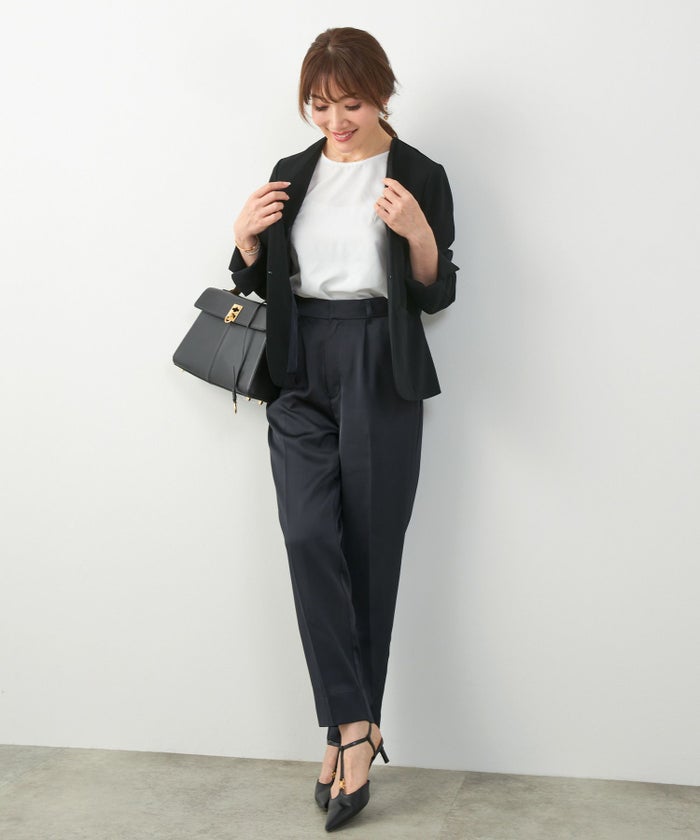 手洗い可 セレクト オケージョン オフィス 学校行事 アウター 袖口スリット 上品 きれいめ ジョイントスペース