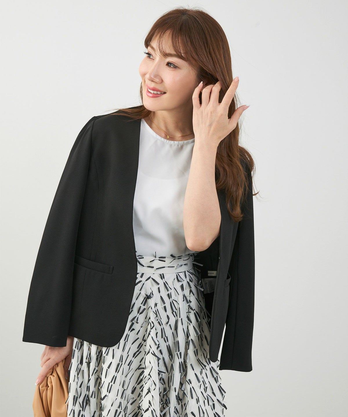 手洗い可 セレクト オケージョン オフィス 学校行事 アウター 袖口スリット 上品 きれいめ ジョイントスペース