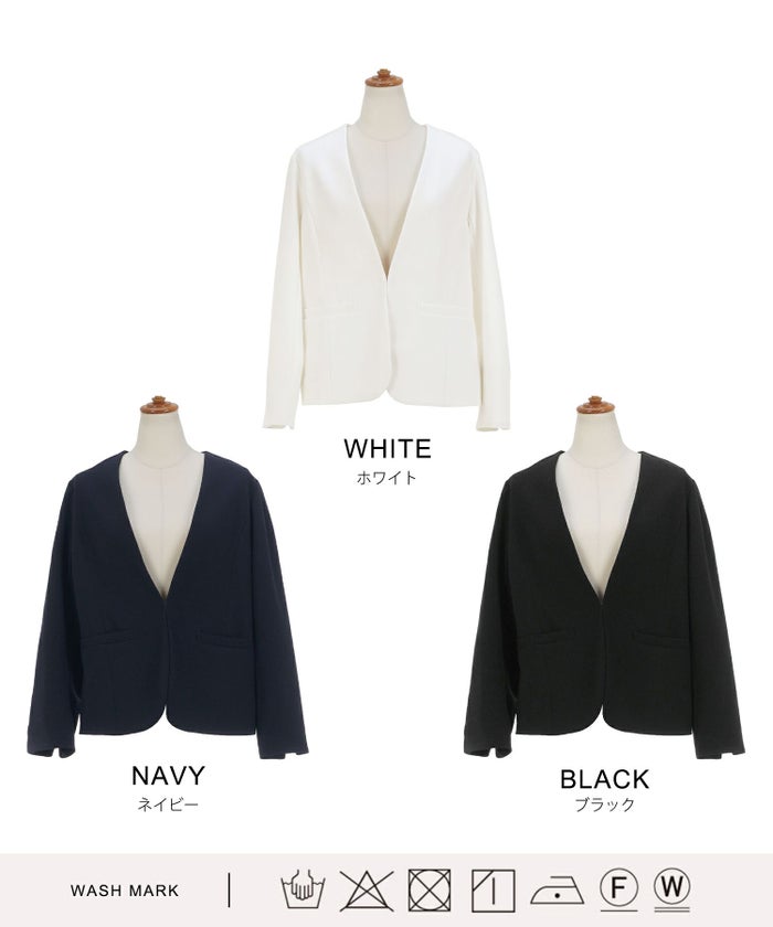 手洗い可 セレクト オケージョン オフィス 学校行事 アウター 袖口スリット 上品 きれいめ ジョイントスペース