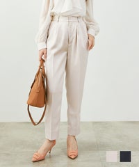 手洗い可 セレクト S M L オケージョン オフィス 学校行事 美脚 上品 大人 きれいめ ジョイントスペース ブライト サテン センタープレス パンツ Liala×PG