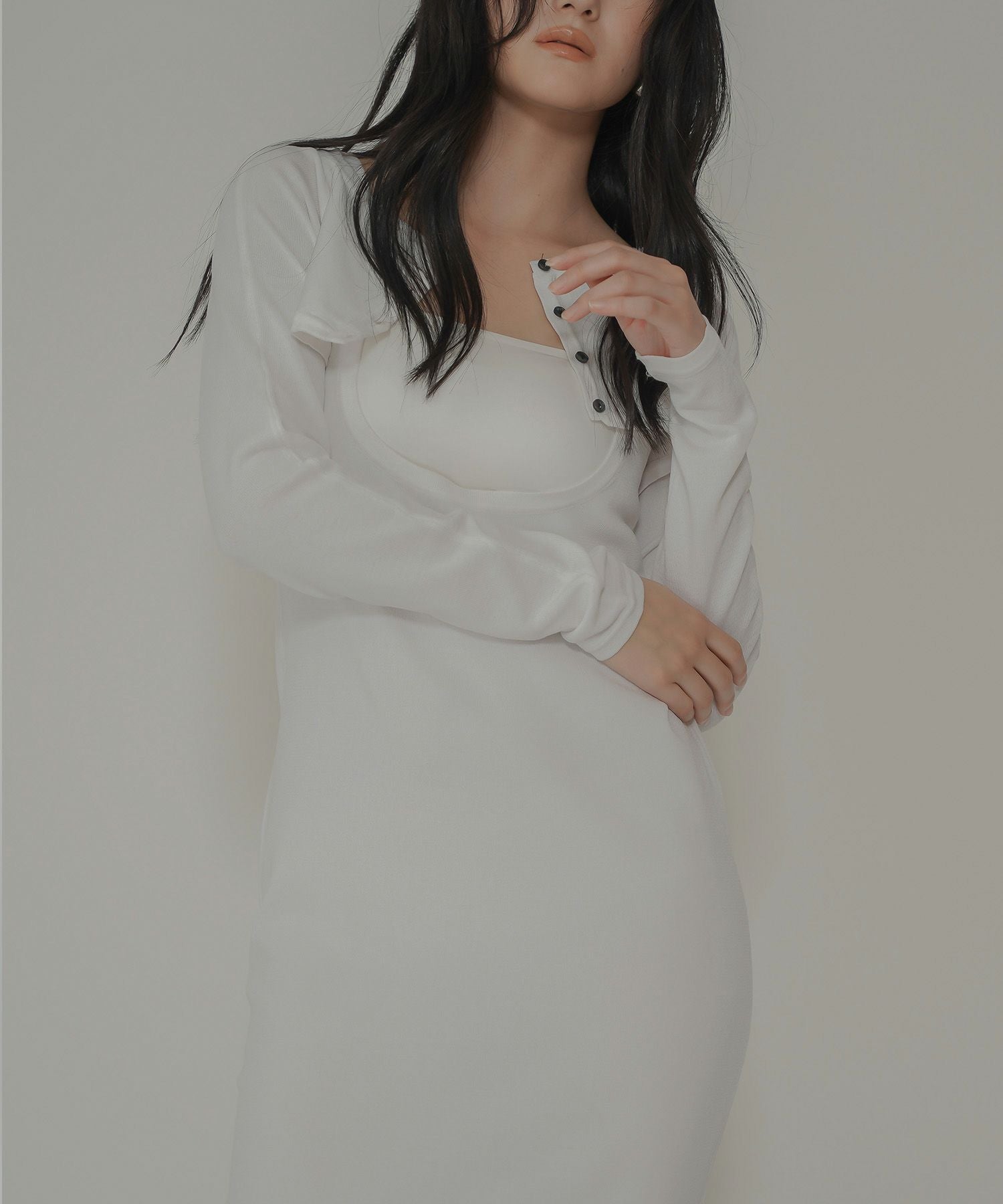 アセテート 2WAY ノースリーブ ワンピース KINO THE KEI 全2色｜ktk311