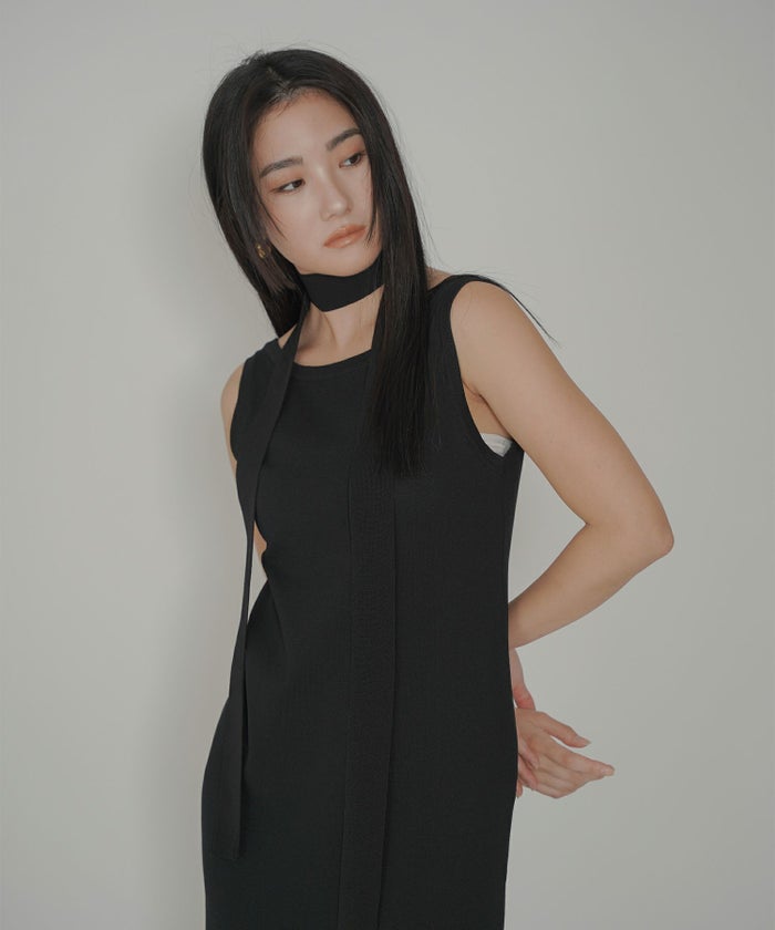 アセテート 2WAY ノースリーブ ワンピース KINO THE KEI