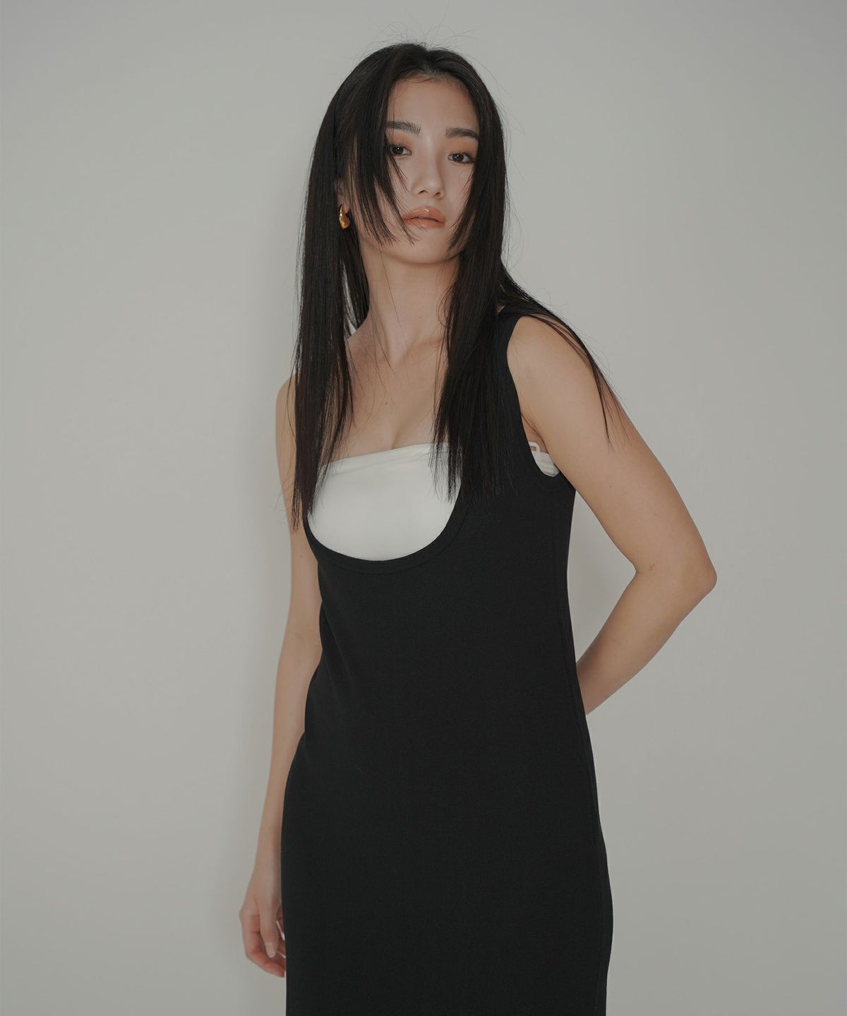 アセテート 2WAY ノースリーブ ワンピース KINO THE KEI