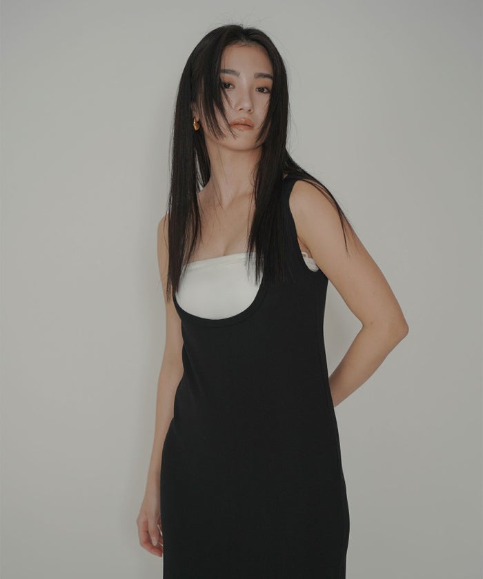 アセテート 2WAY ノースリーブ ワンピース KINO THE KEI