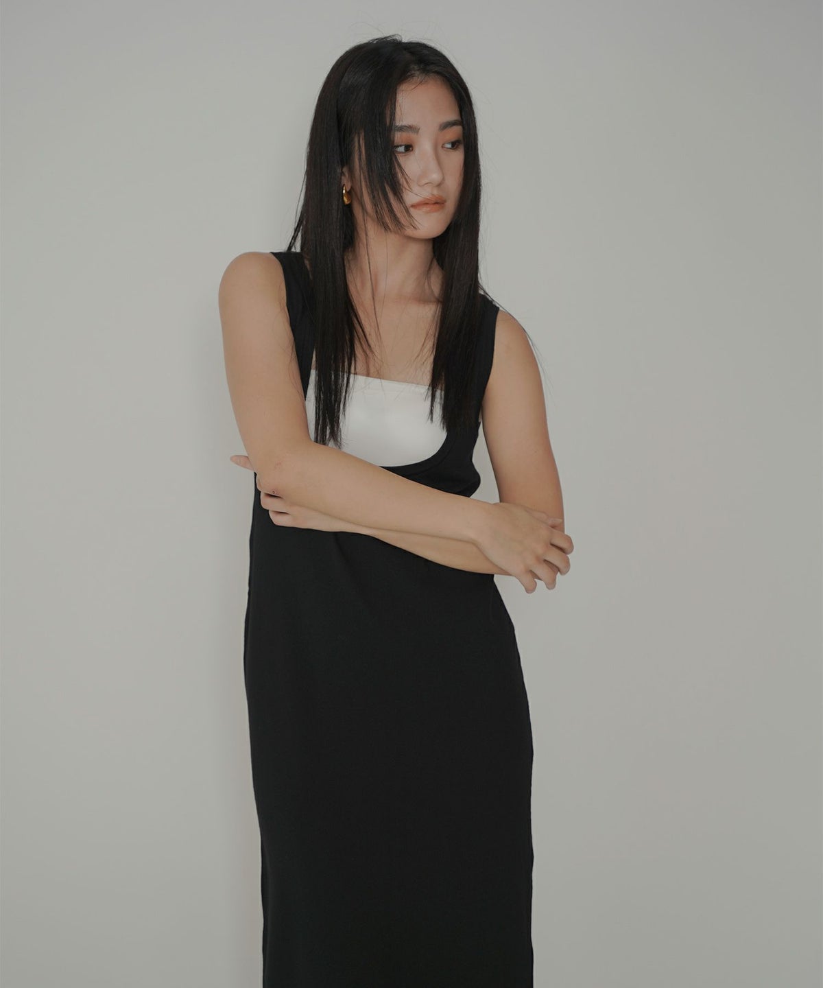 アセテート 2WAY ノースリーブ ワンピース KINO THE KEI