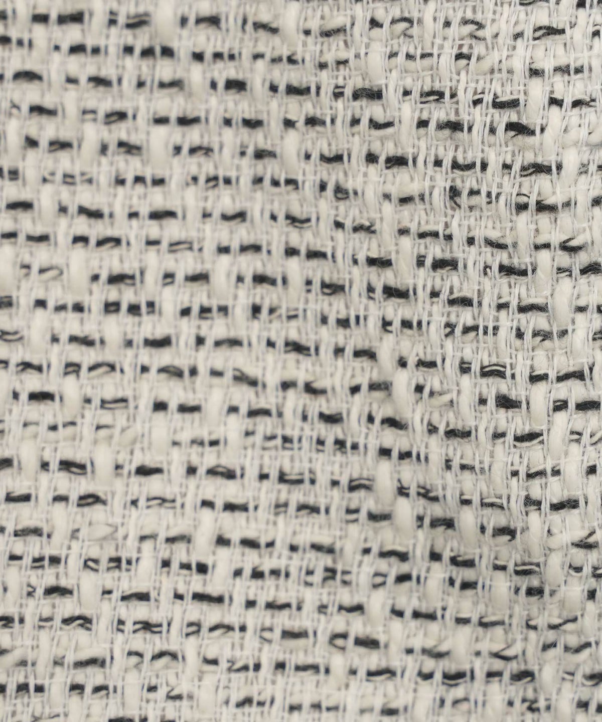 レディース ミックスツイード ノースリーブ ドッキングワンピース/ホワイト/ブラック/M/ロング丈