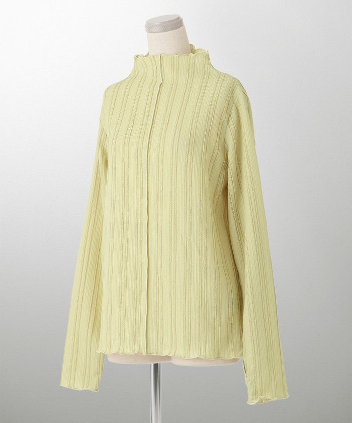 レディース 春 秋 冬 カットソー 薄手 カジュアル きれいめ 洗える ホワイト/ライトグリーン/ブラック/M/ボトルネック/長袖