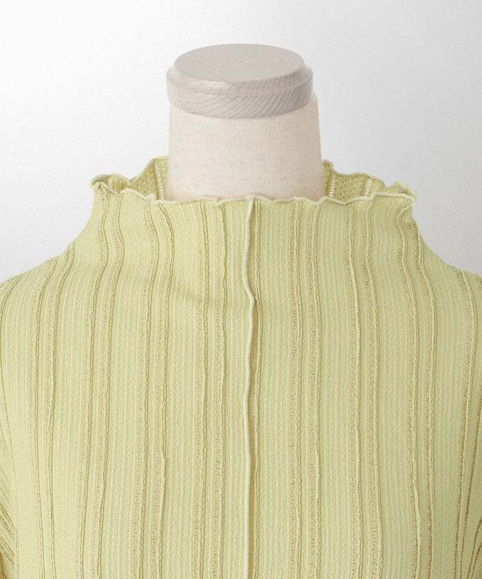 レディース 春 秋 冬 カットソー 薄手 カジュアル きれいめ 洗える ホワイト/ライトグリーン/ブラック/M/ボトルネック/長袖