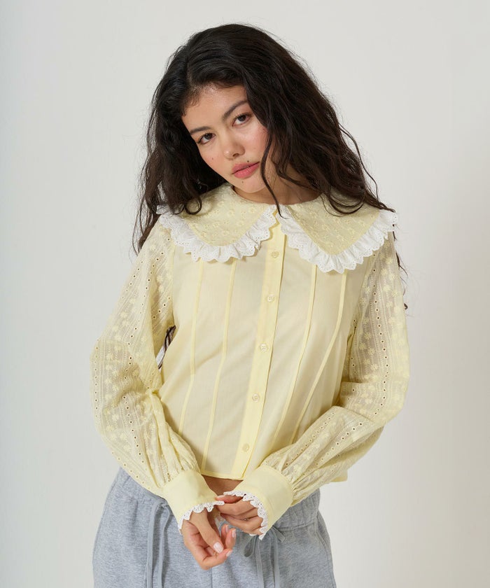 トップス/ブラウス/レース/ドッキング