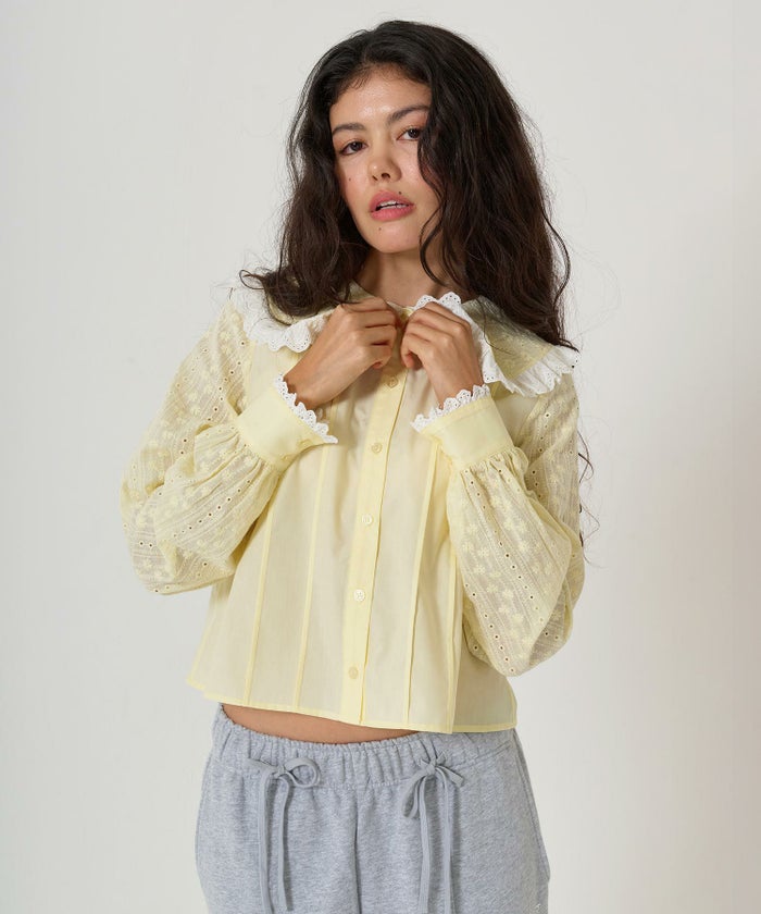 トップス/ブラウス/レース/ドッキング