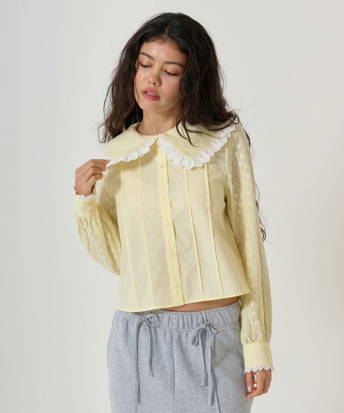 トップス/ブラウス/レース/ドッキング