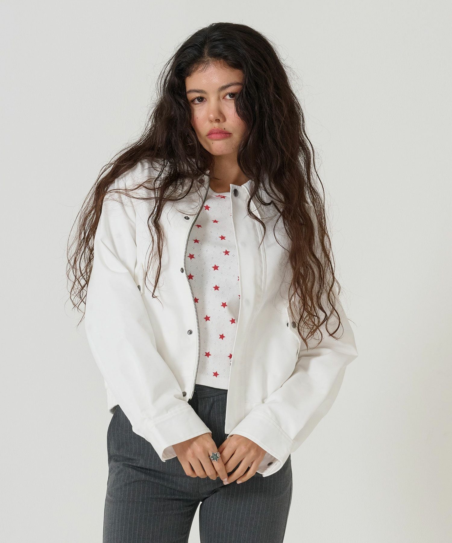 ジップアップ コンパクトブルゾン TINA：JOJUN 全3色｜tnj211-1030【3