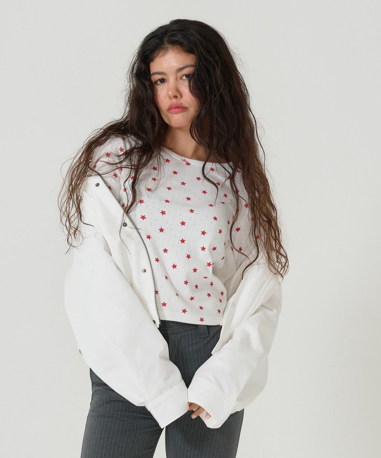 ジップアップ コンパクトブルゾン TINA：JOJUN 全3色｜tnj211-1030【3