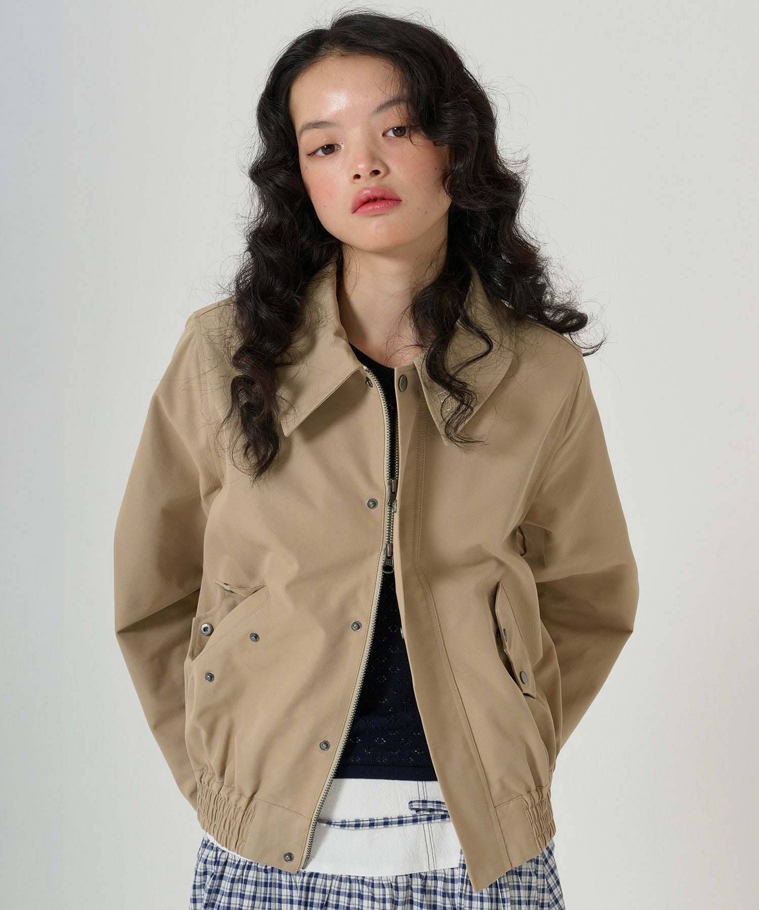 ジップアップ コンパクトブルゾン TINA：JOJUN 全3色｜tnj211-1030【3