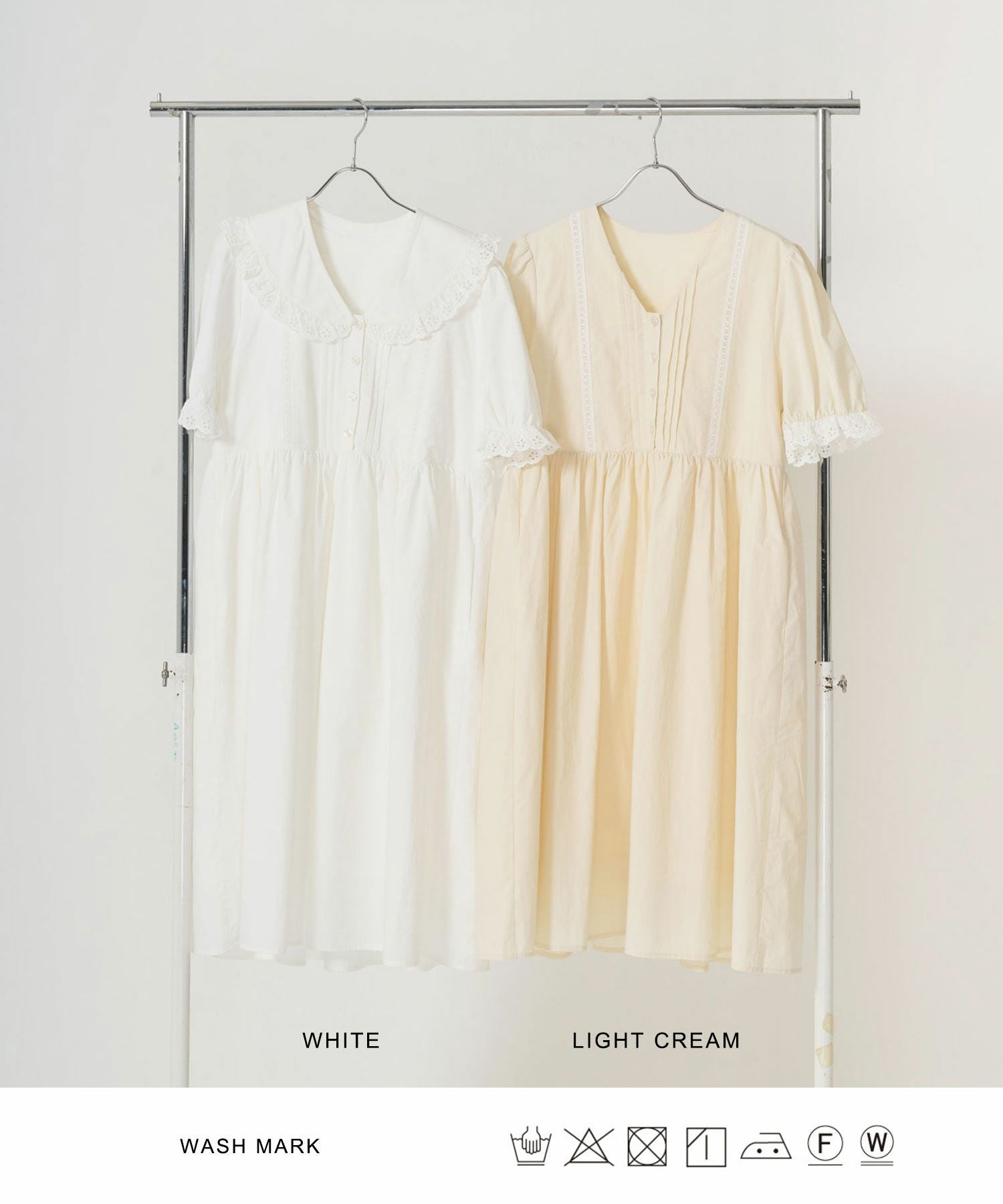 SUMMER SALE 2WAY パフスリーブギャザーワンピース TINA：JOJUN 全2色