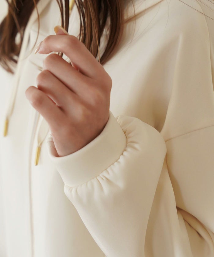 セレクト パーカー レディース ライトアウター おしゃれ かわいい きれいめ 白黒 春秋 ジョイントスペース