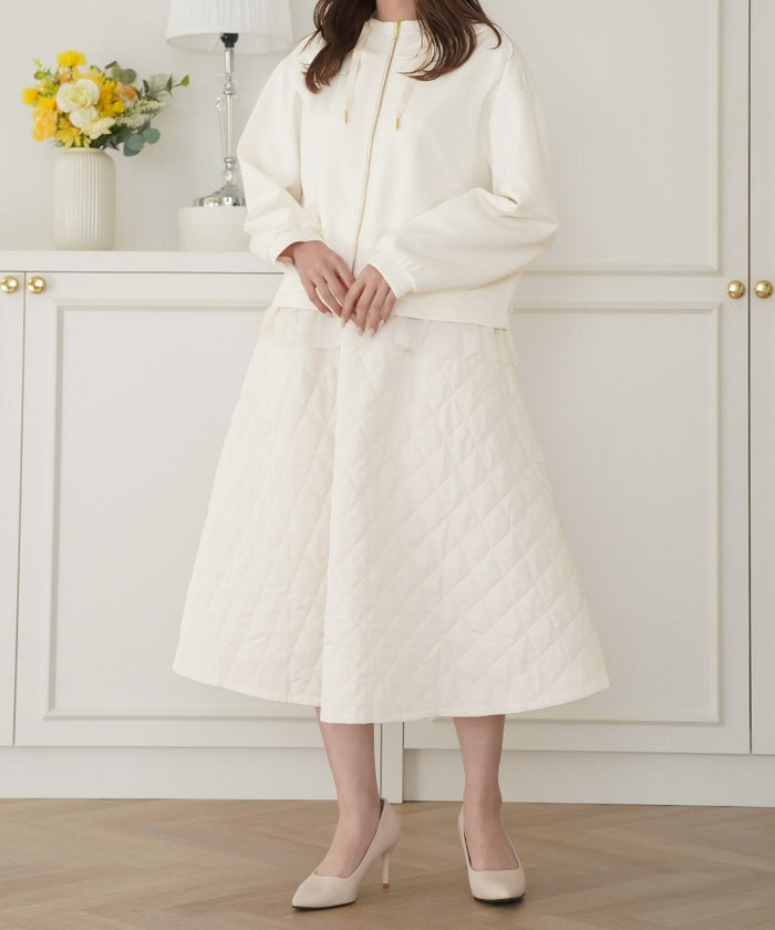 セレクト パーカー レディース ライトアウター おしゃれ かわいい きれいめ 白黒 春秋 ジョイントスペース