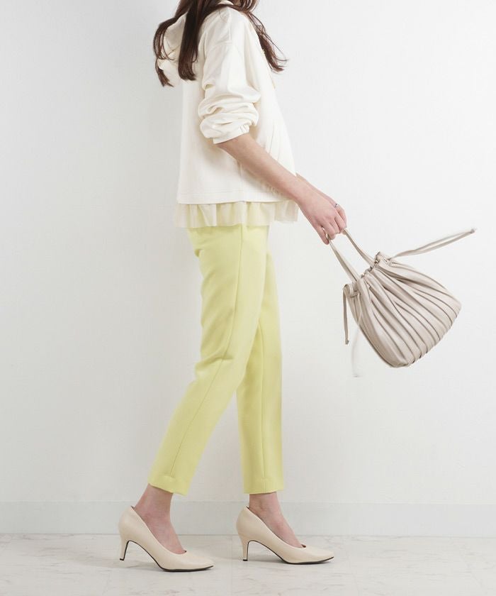 セレクト パーカー レディース ライトアウター おしゃれ かわいい きれいめ 白黒 春秋 ジョイントスペース