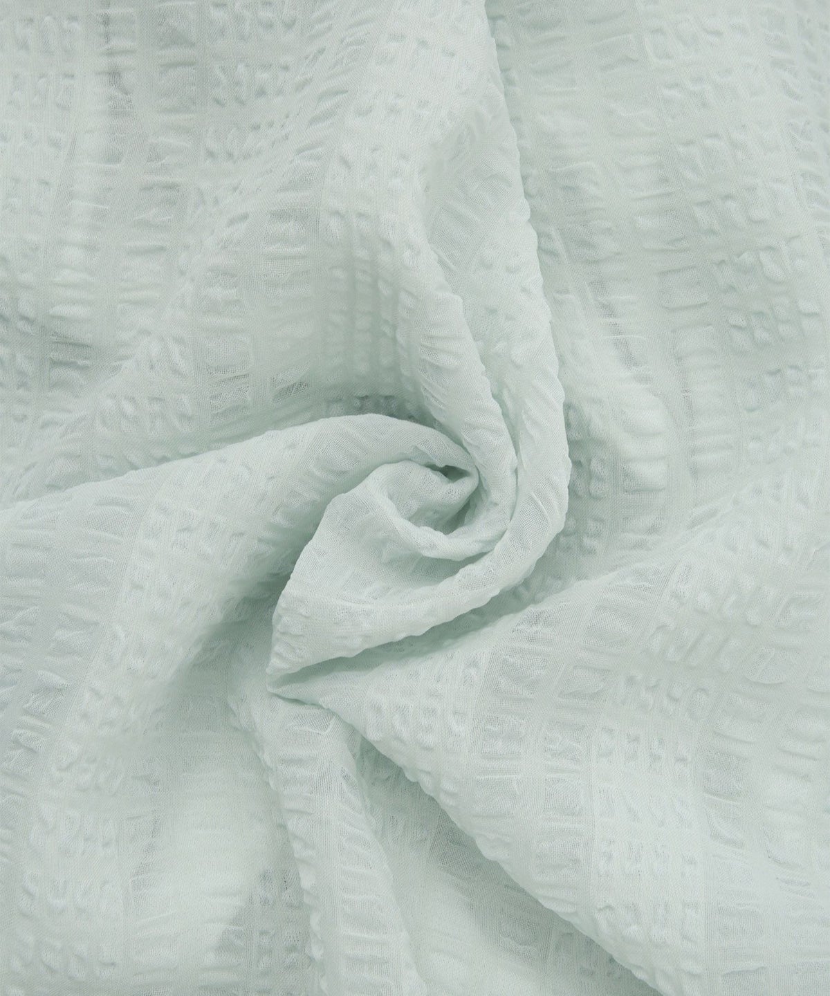 ギンガムチェック  ロング シアー フリル  ピンクベージュ/ブルーグリーン/M