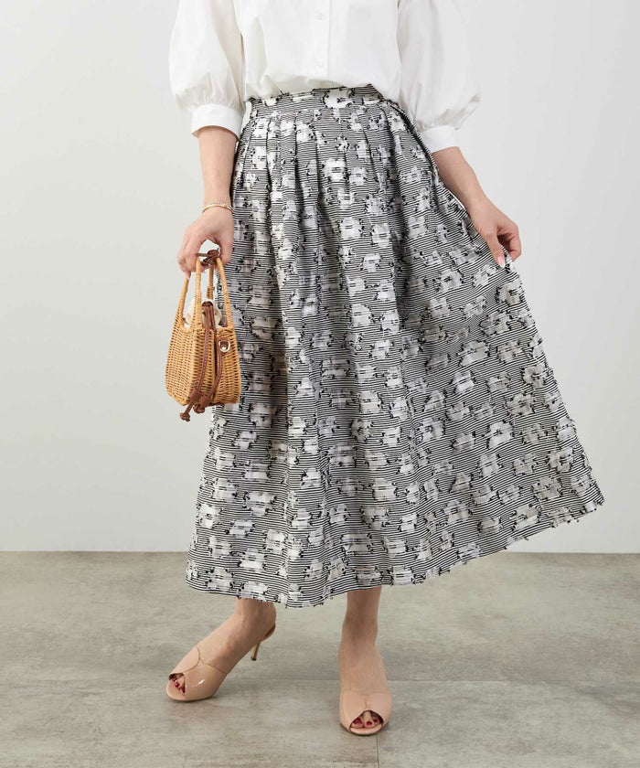 手洗い可おしゃれフェミニン上品エレガント大人可愛いきれいめ花柄フラワー春ジョイントスペース