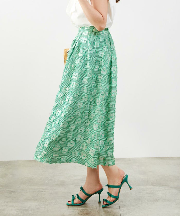 手洗い可おしゃれフェミニン上品エレガント大人可愛いきれいめ花柄フラワー春ジョイントスペース