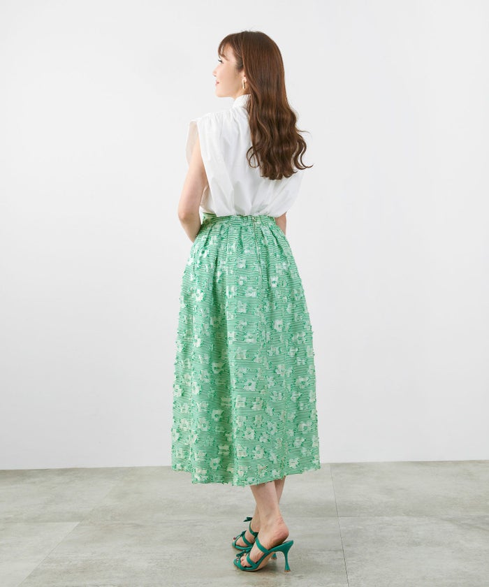 手洗い可おしゃれフェミニン上品エレガント大人可愛いきれいめ花柄フラワー春ジョイントスペース