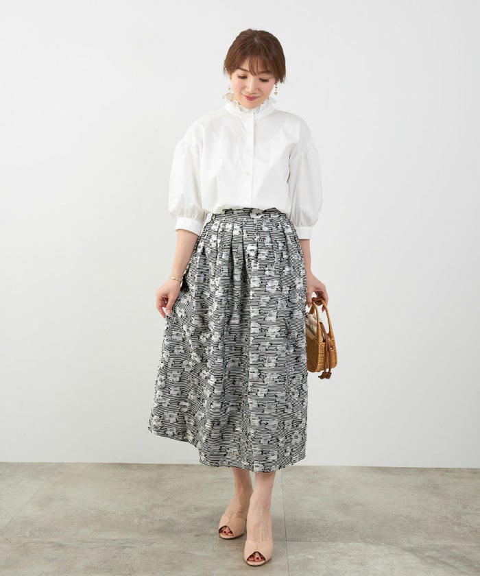 手洗い可おしゃれフェミニン上品エレガント大人可愛いきれいめ花柄フラワー春ジョイントスペース