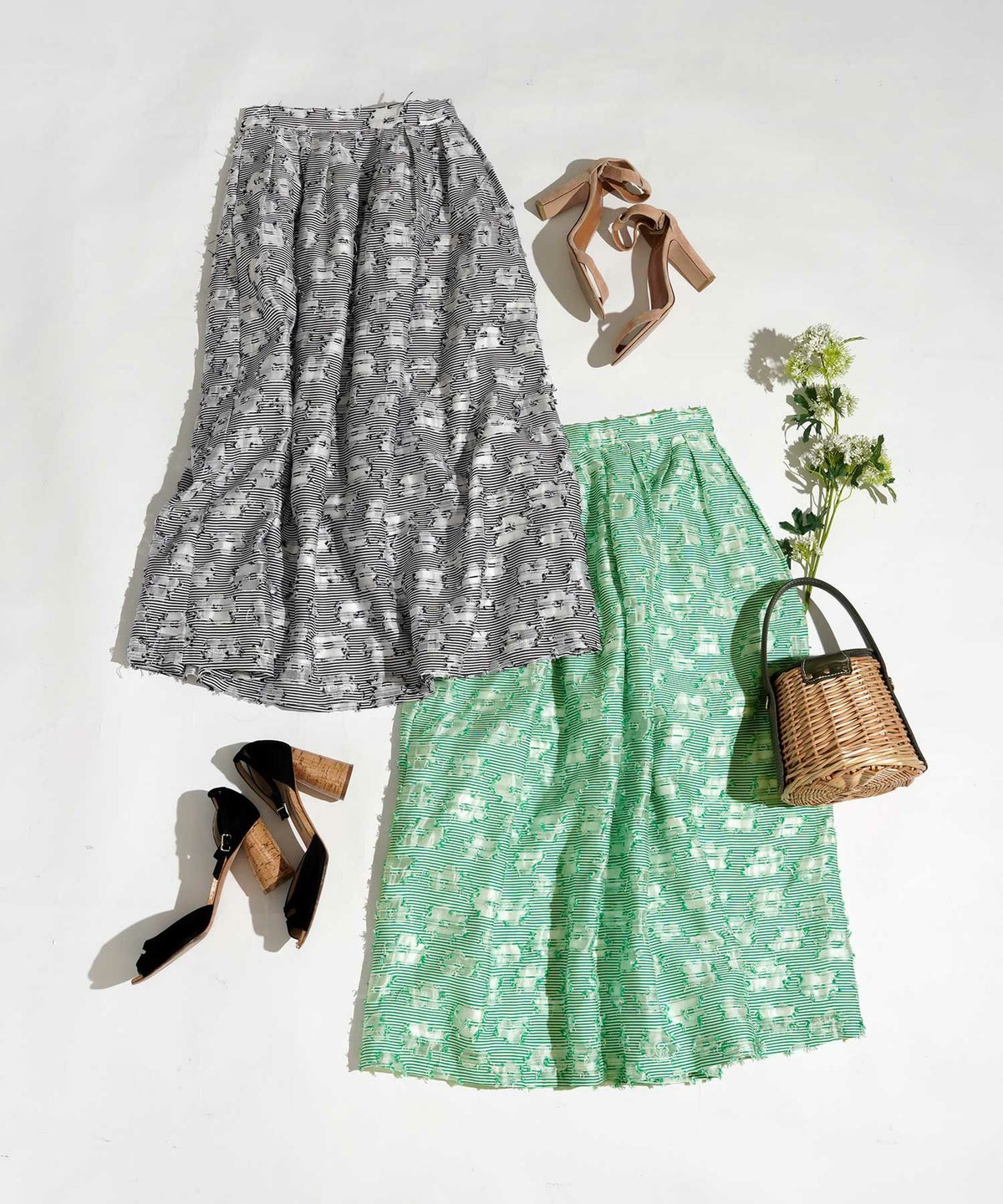 手洗い可おしゃれフェミニン上品エレガント大人可愛いきれいめ花柄フラワー春ジョイントスペース