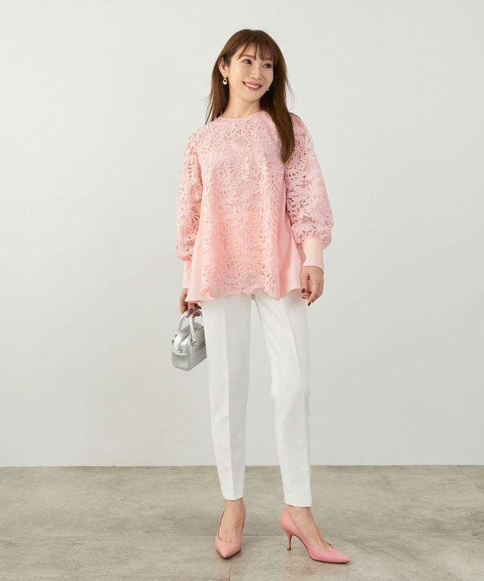 新色追加 手洗い可 オフィス おしゃれ フェミニン 透け感 涙開き カフス 上品 きれいめ 長袖 白 ジョイントスペース