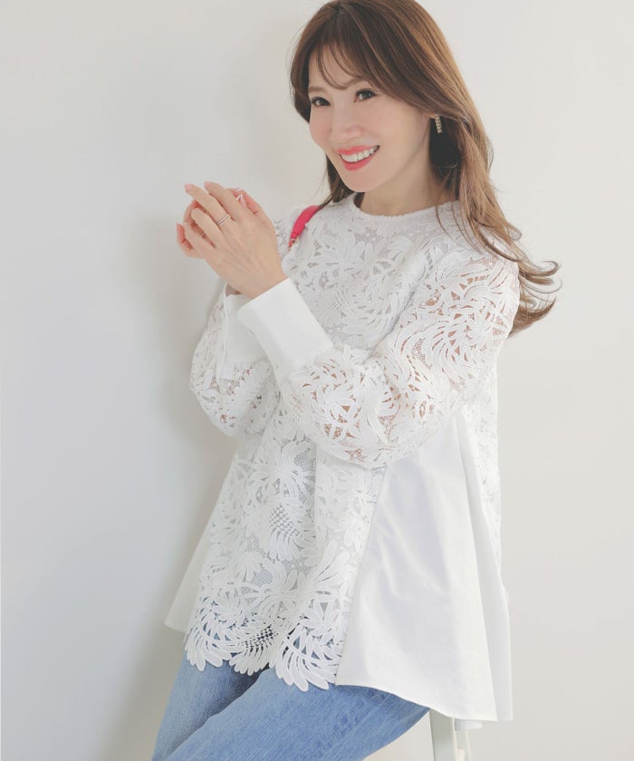 新色追加 手洗い可 オフィス おしゃれ フェミニン 透け感 涙開き カフス 上品 きれいめ 長袖 白 ジョイントスペース