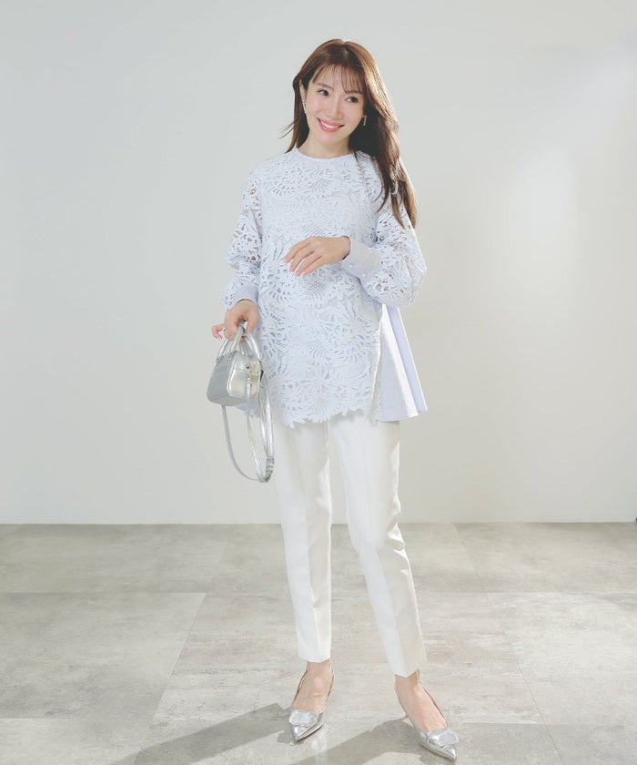 新色追加 手洗い可 オフィス おしゃれ フェミニン 透け感 涙開き カフス 上品 きれいめ 長袖 白 ジョイントスペース