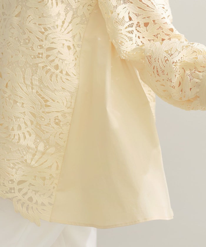 新色追加 手洗い可 オフィス おしゃれ フェミニン 透け感 涙開き カフス 上品 きれいめ 長袖 白 ジョイントスペース