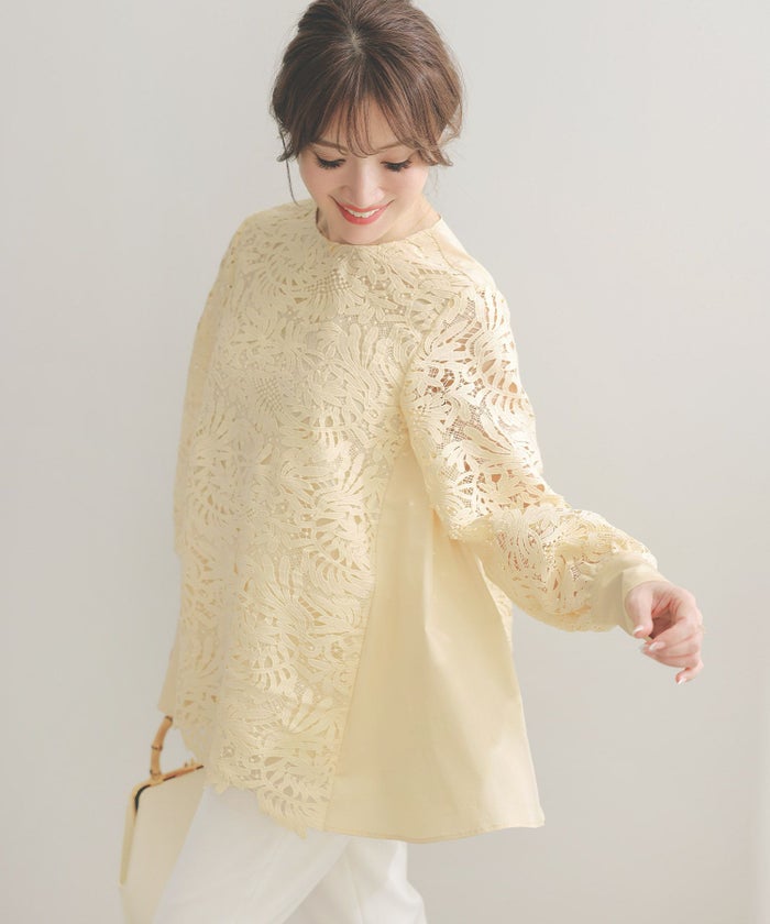 新色追加 手洗い可 オフィス おしゃれ フェミニン 透け感 涙開き カフス 上品 きれいめ 長袖 白 ジョイントスペース