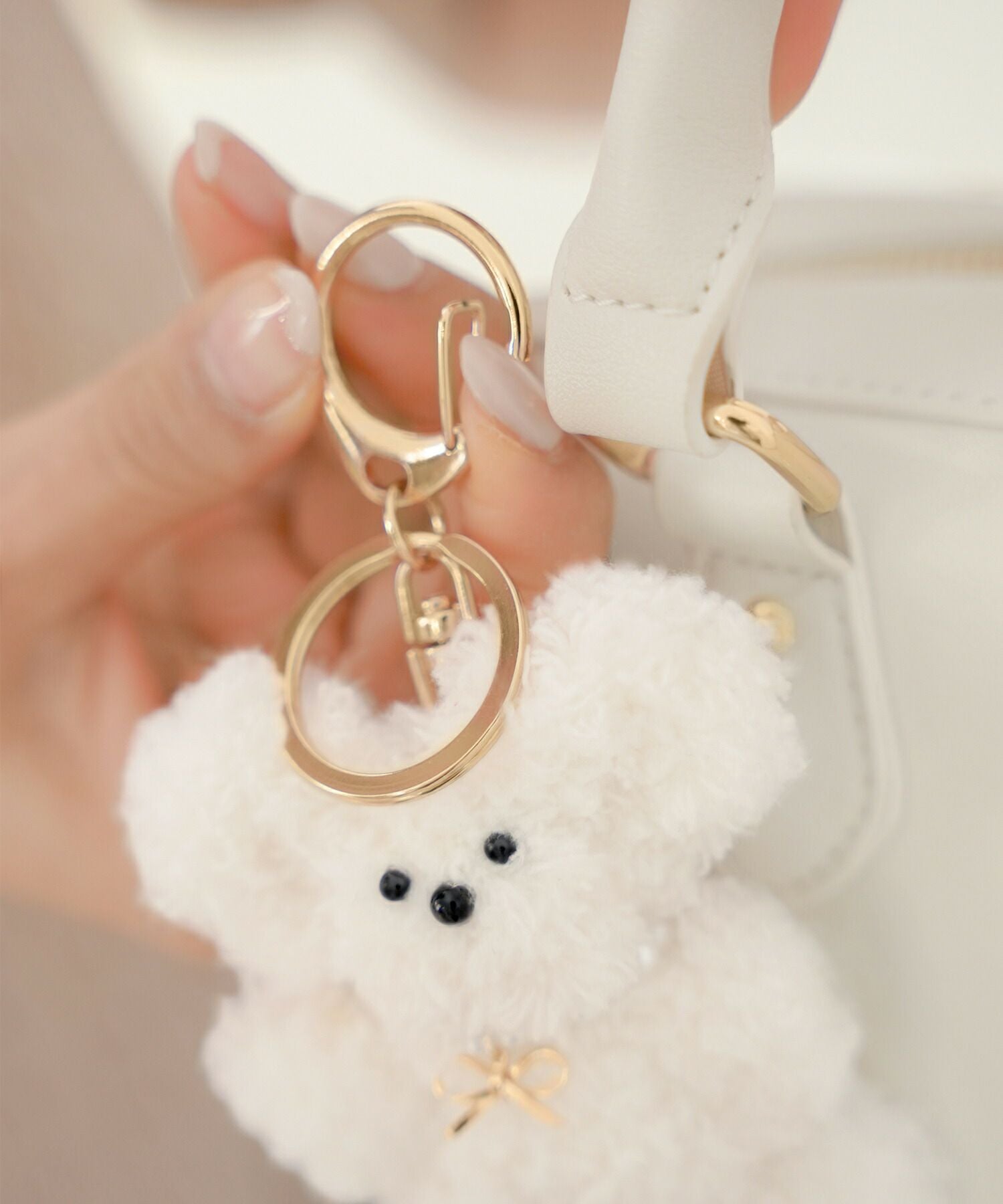 SPRING-SALE vaniller オリジナル チャーム付き ベア キーチャーム le