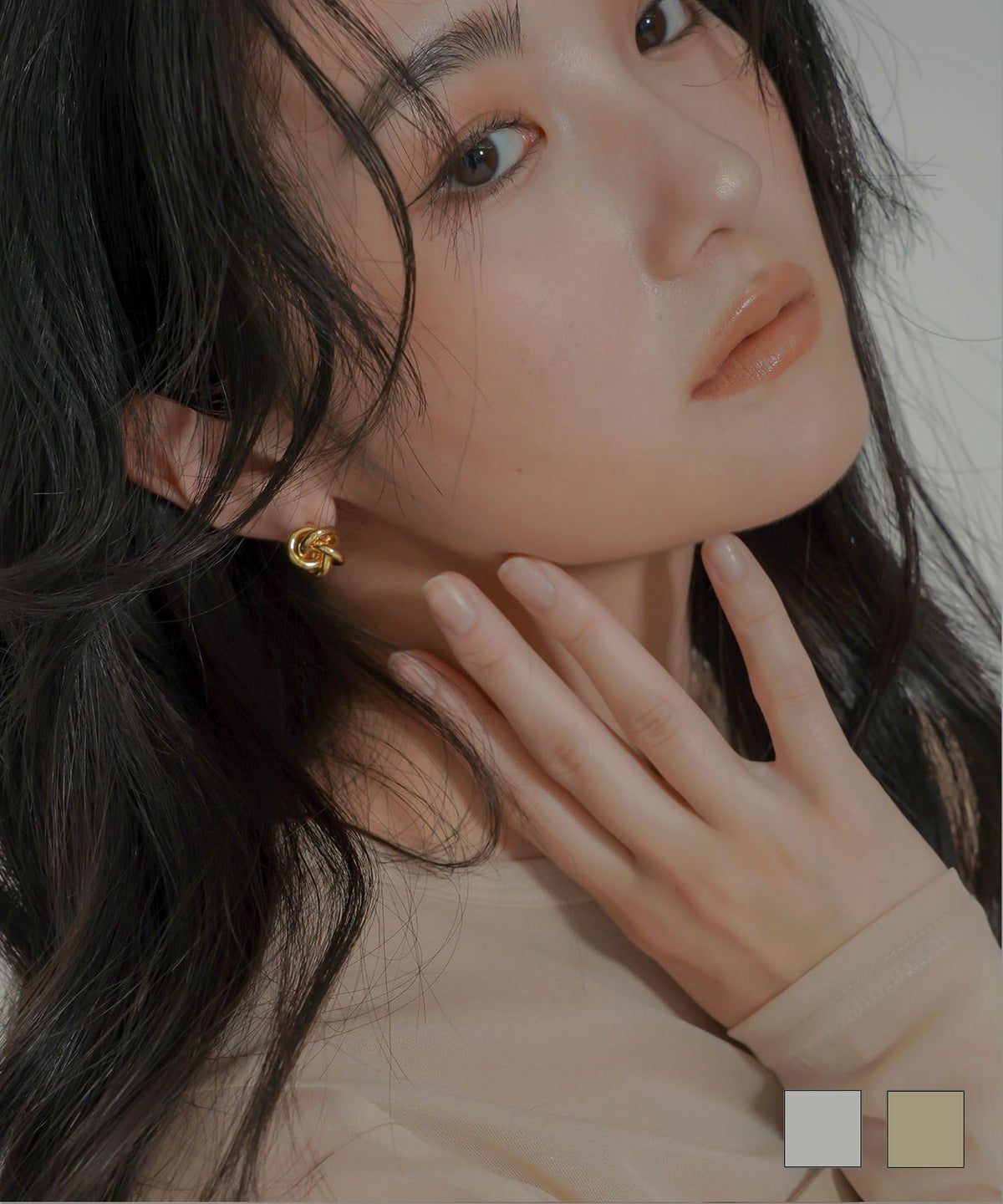 ツイスト デザイン ピアス KINO THE KEI 合金 ツイスト デザイン ピアス KINO THE KEI