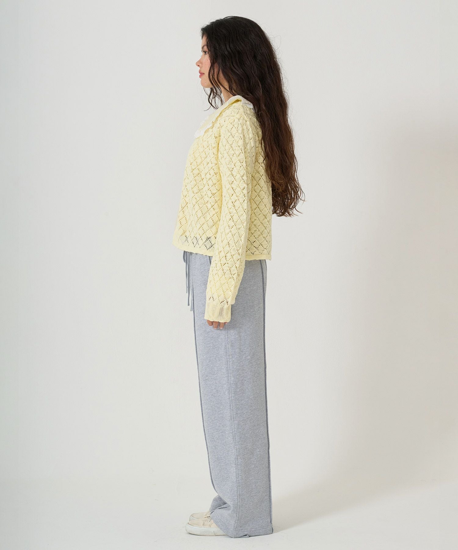 Early-Summer-SALE スラブ糸 フロントリボンカーディガン TINA：JOJUN